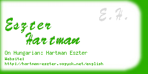 eszter hartman business card